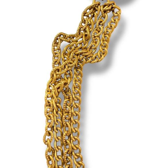 VINTAGE NECKLACE LONG GOLD TONE 50 inch - Picture 3 of 5